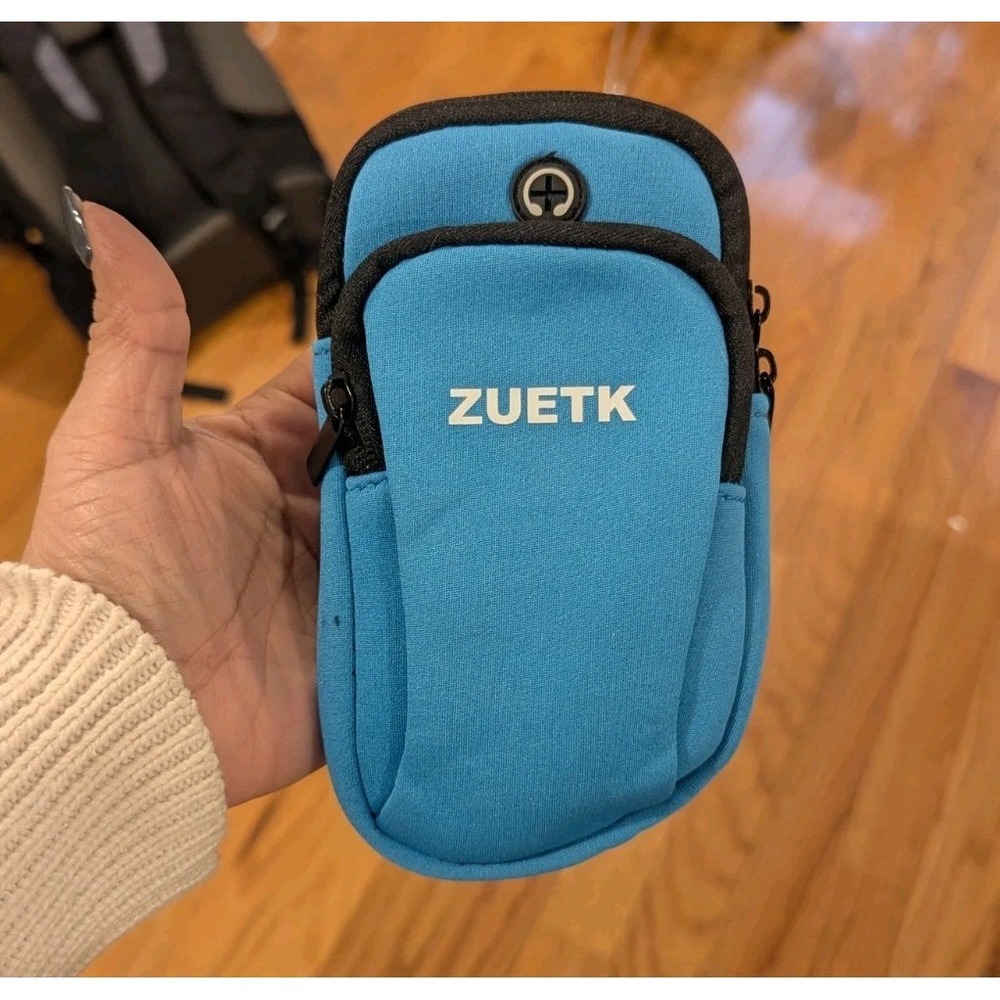 Gorpcore Running Phone Holder Armband ZUETK Fitness Workout Pouch Blue